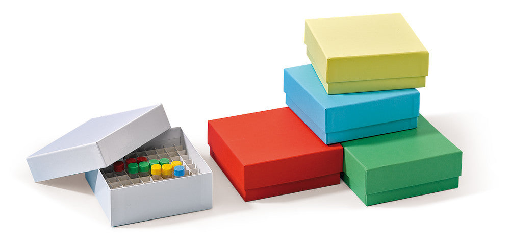 Rotilabo®-cryo boxes made of cardboard, white, waterproof, L136xW136 xH130mm - Luminix Health