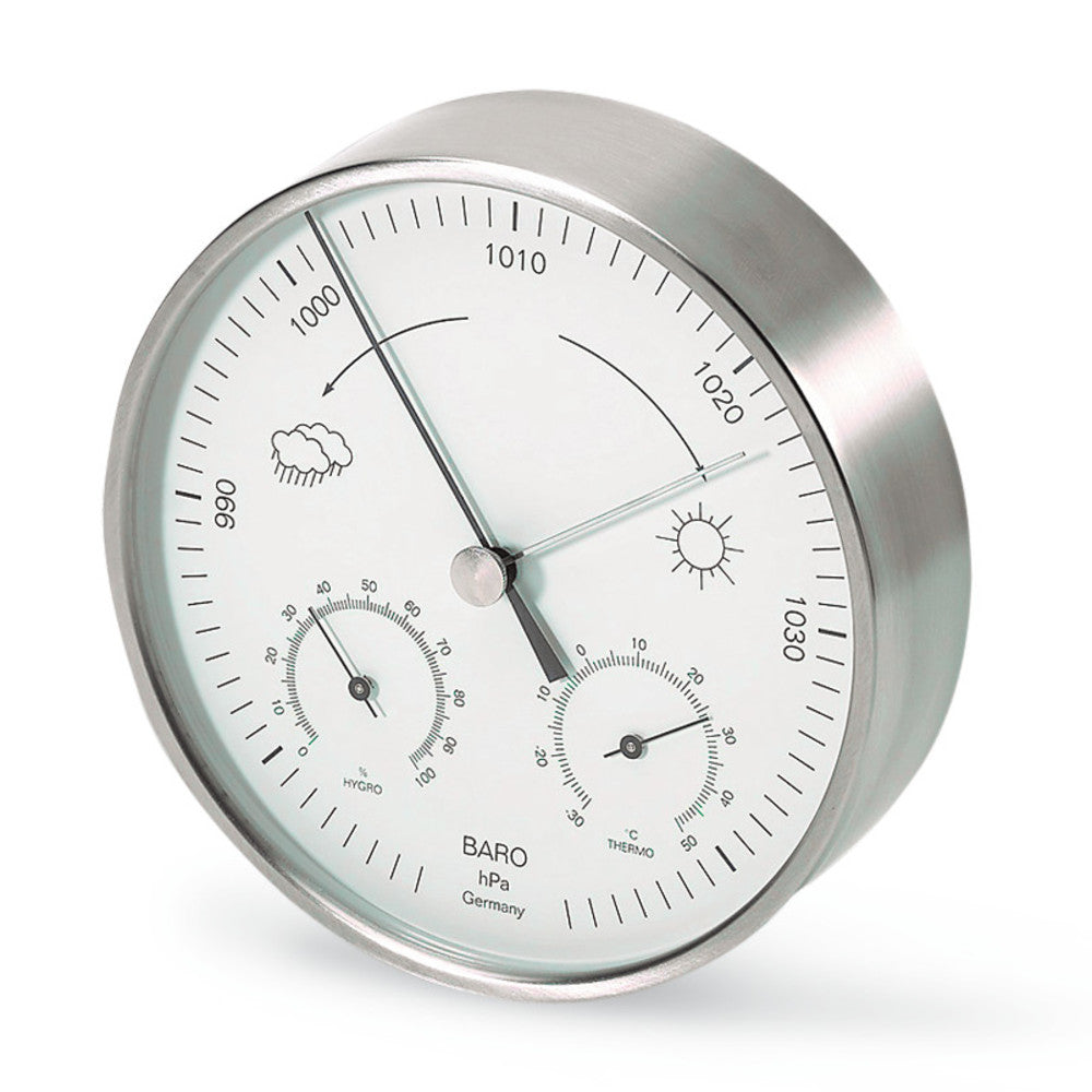 Weather station, stainless steel case, Ø 160 mm, 1 unit(s) - Luminix Health