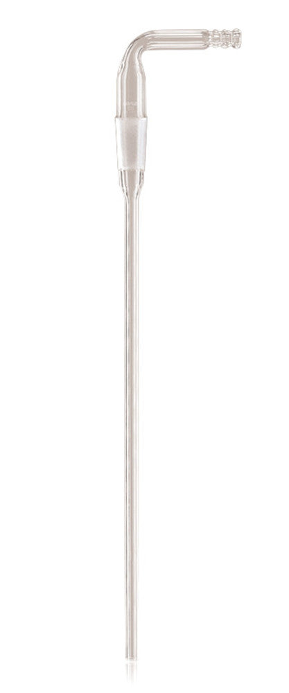 Gas inlet tube, curved,, joint 24/29, install. length app. 250mm, 1 unit(s) - Luminix Health