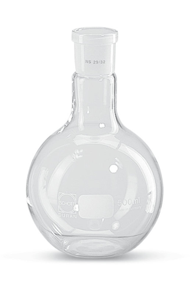 Flat-bottom flask w. ground glass joints, 29/32, DURAN®, 500 ml, 1 unit(s) - Luminix Health