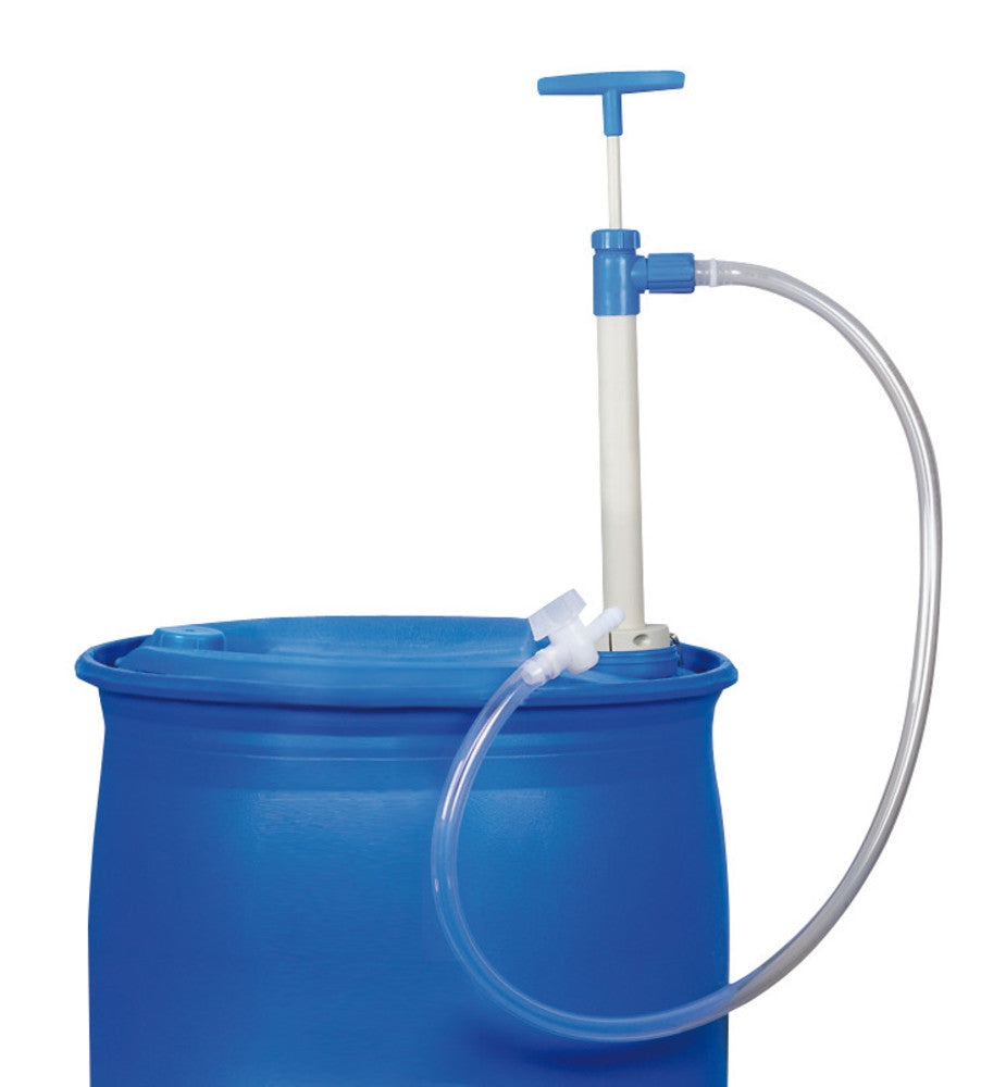 Barrel pump, PP, dispens. tube, stopcock, immersion depth 800 mm, 260 ml/stroke - Luminix Health