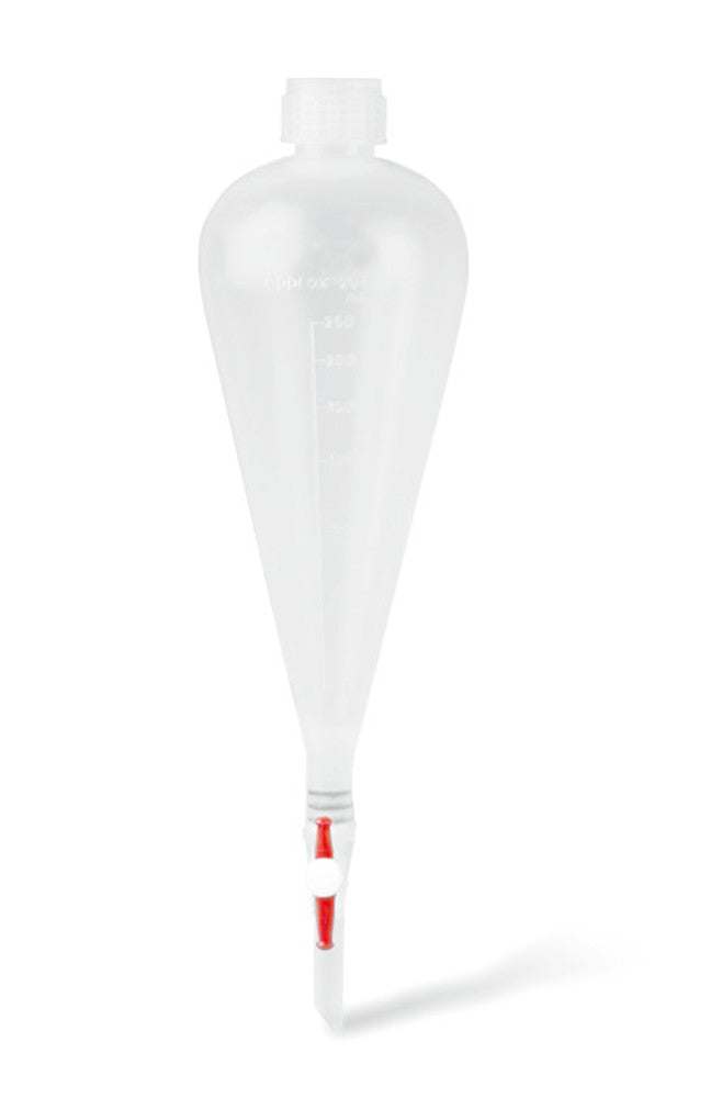 Separating funnel acc. to Squibb, PP, 250 ml, 1 unit(s) - Luminix Health