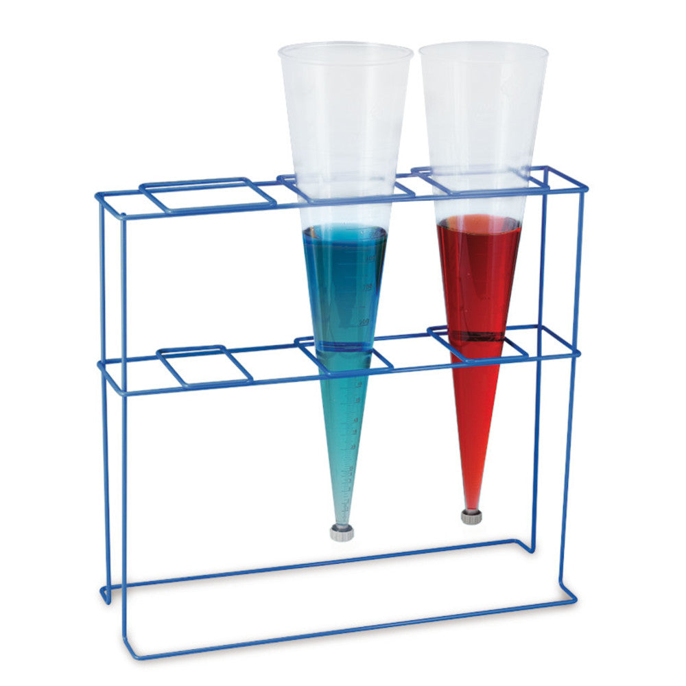 Stand for 3 Imhoff funnels, made of epoxy-coated wire, 1 unit(s) - Luminix Health