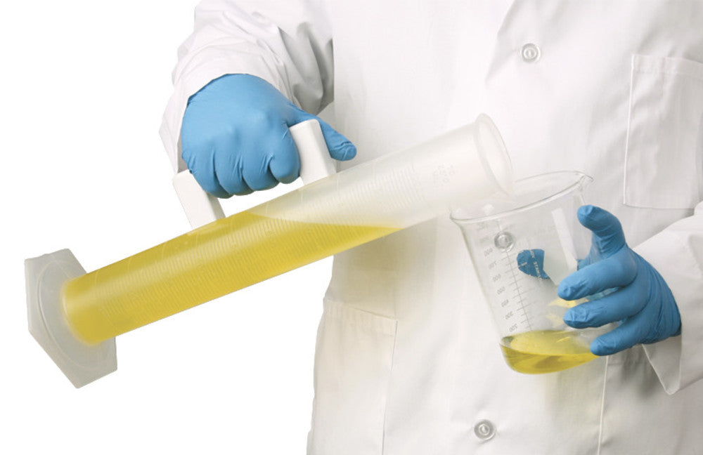 Image of Measuring cylinder with handle, PP, 1000 ml, graduation 10 ml, 1 unit(s) - Luminix Health