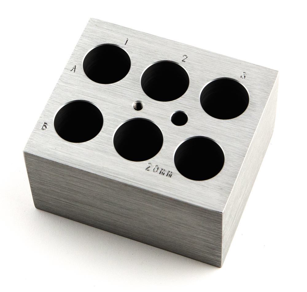 Image of Interchangeable block for test tubes, 6 x Ø 20 mm, 1 unit(s) - Luminix Health