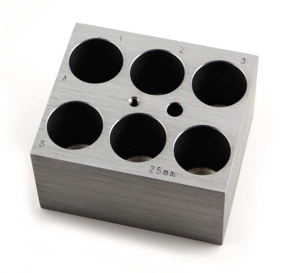 Image of Interchangeable block for test tubes, 6 x Ø 25 mm, 1 unit(s) - Luminix Health