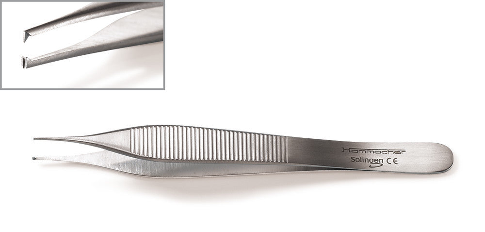 Adson micro forceps, stainless steel, L 120 mm, 1 unit(s) - Luminix Health