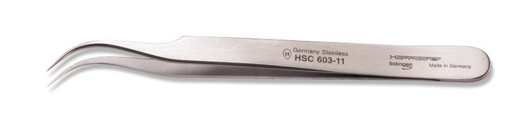 Image of Micro forceps, type no. 7, curved, width of tip 0.2 mm, length 110 mm - Luminix Health