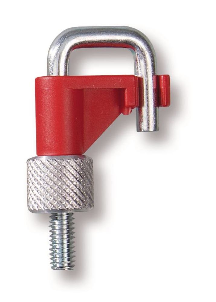 Image of Hose clamps for hose outer Ø, up to 10 mm, red, PVDF/steel, 1 unit(s) - Luminix Health