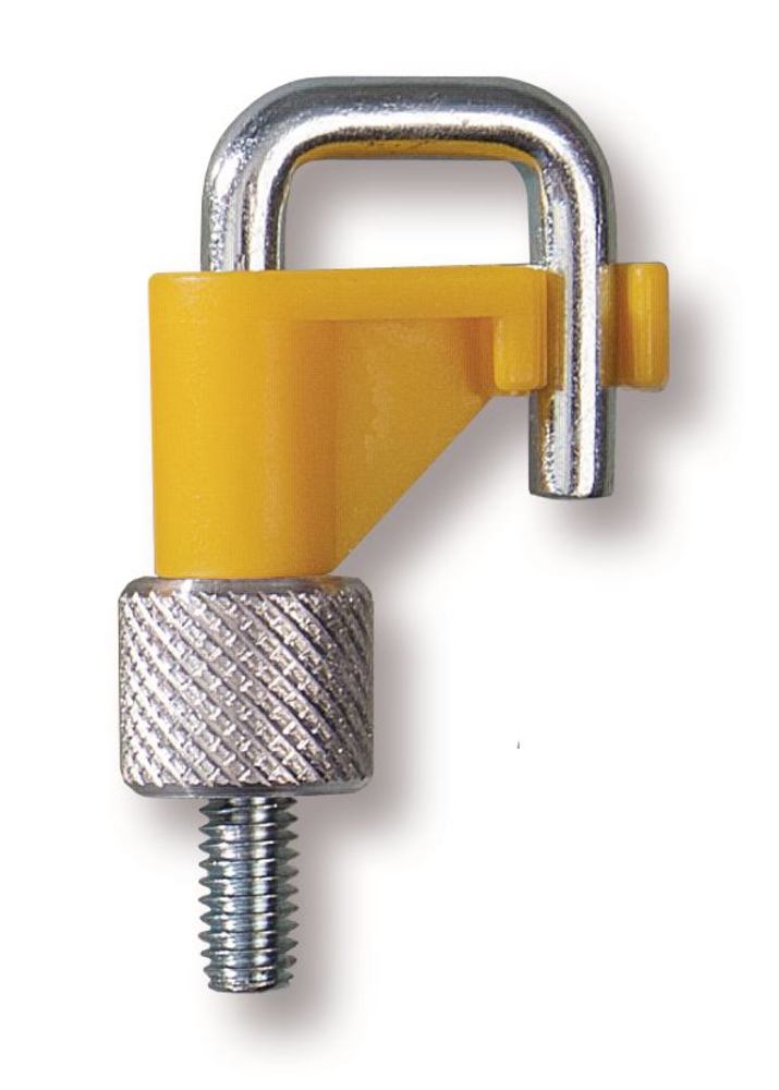 Image of Hose clamps for hose outer Ø, up to 10 mm, yellow, PVDF/steel, 1 unit(s) - Luminix Health