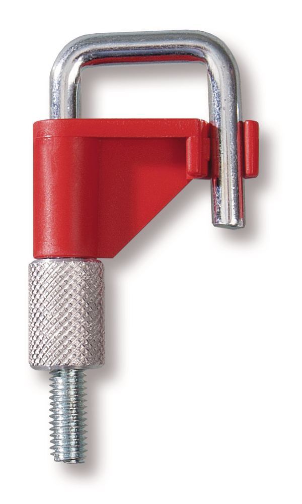 Hose clamps for hose outer Ø, up to 15 mm, red, PVDF/steel, 1 unit(s) - Luminix Health
