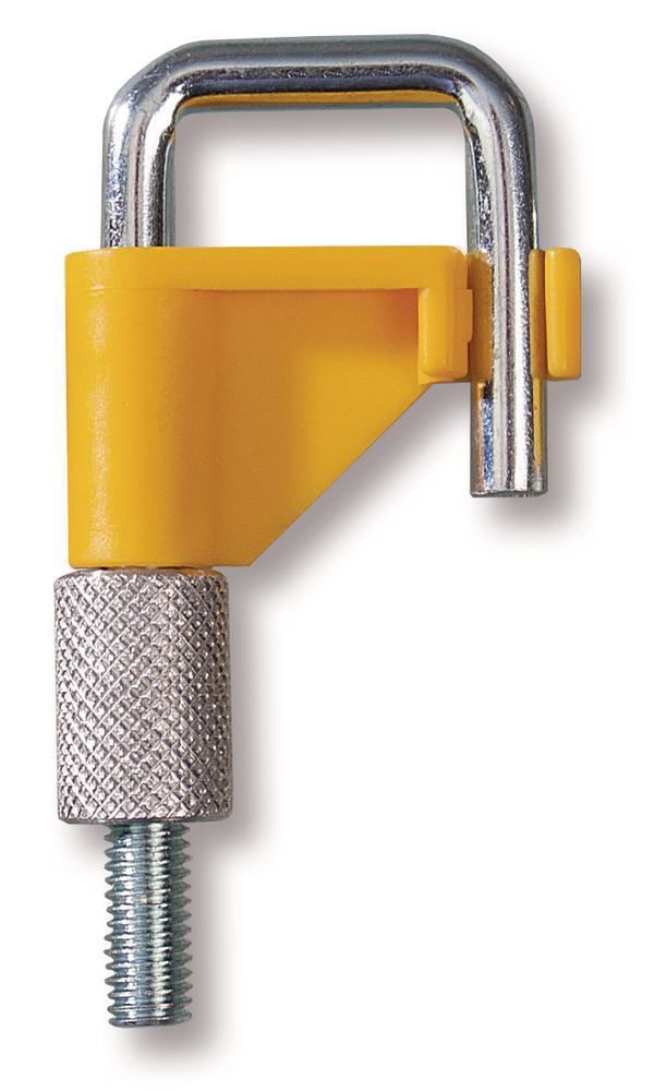 Hose clamps for hose outer Ø, up to 15 mm, yellow, PVDF/steel, 1 unit(s) - Luminix Health