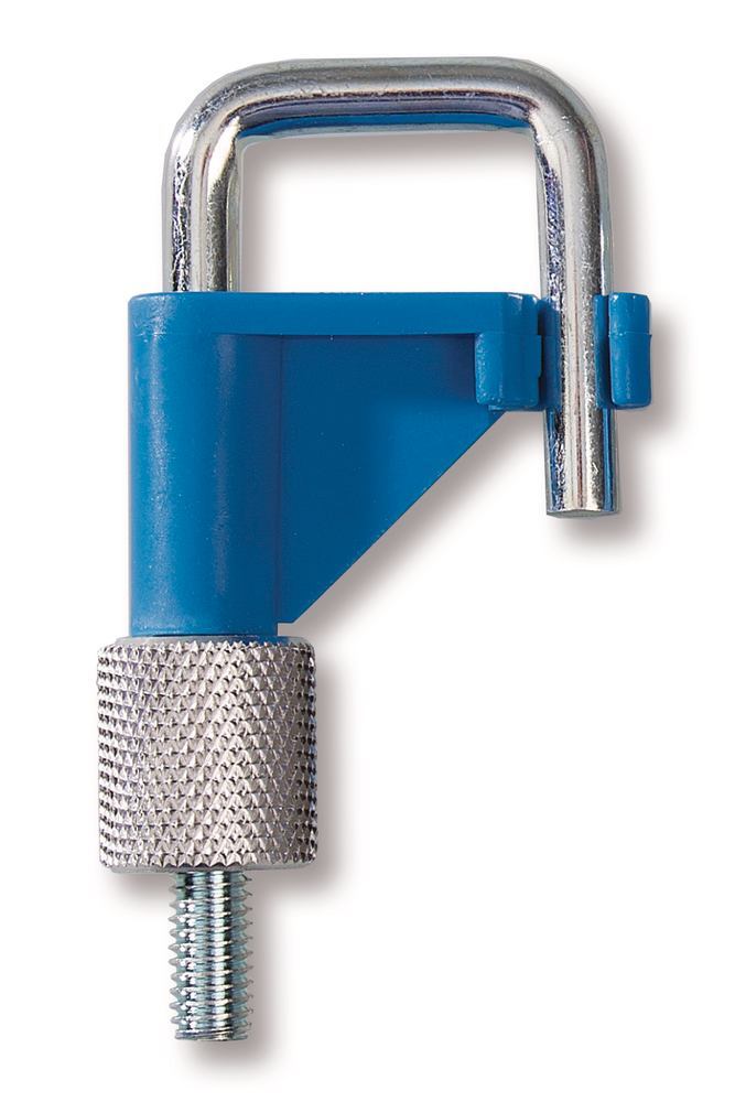Hose clamps for hose outer Ø, up to 20 mm, blue, PVDF/steel, 1 unit(s) - Luminix Health