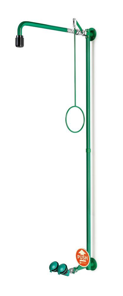 Image of Body emergency shower, with eyeshower, 2 shower head, 1 unit(s) - Luminix Health