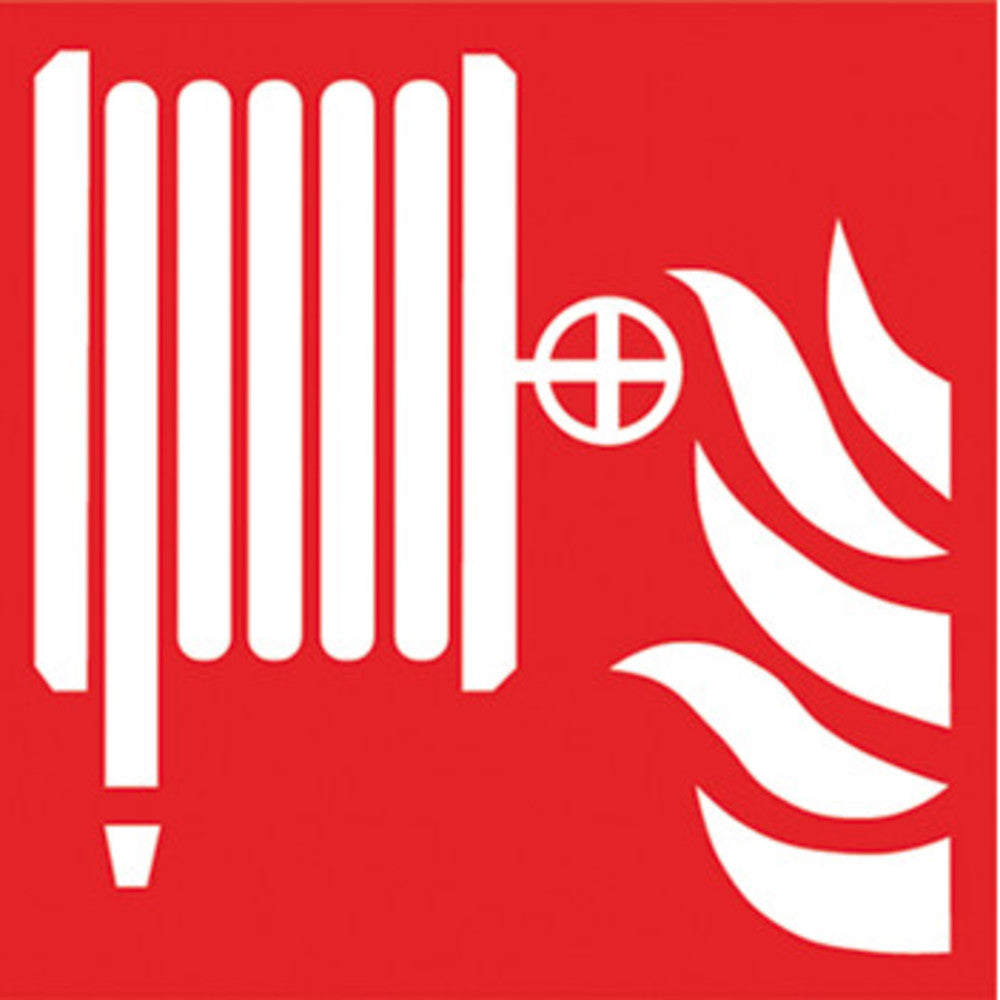 Image of Fire protection sign fire hose, self-adhesive film, W 200 x H 200 mm, 1 unit(s) - Luminix Health