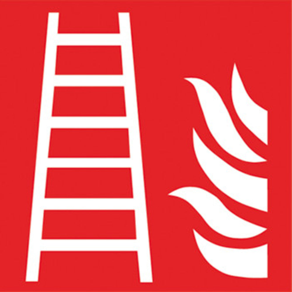 Fire protection sign fire ladder, self- adhesive film, W 200 x H 200 mm - Luminix Health