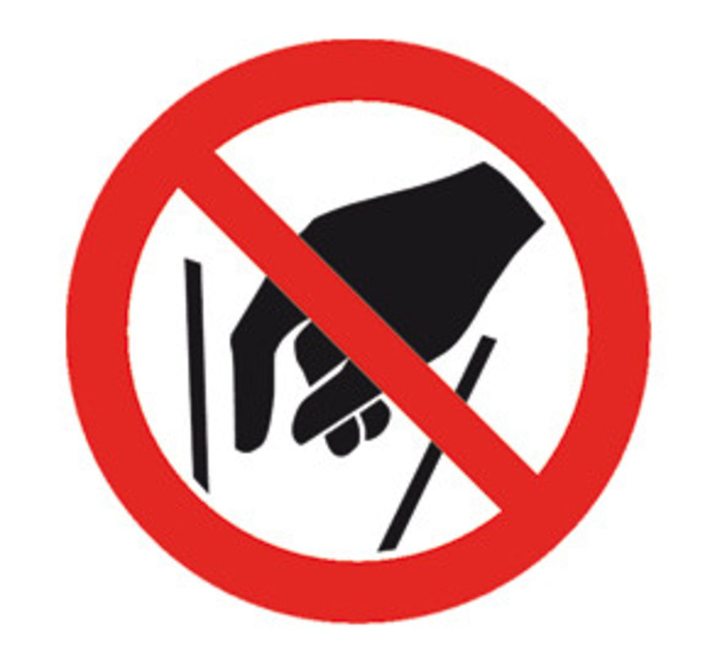 Prohibition sign, self-adhes., do not touch, ISO 7010, 1 unit(s) - Luminix Health