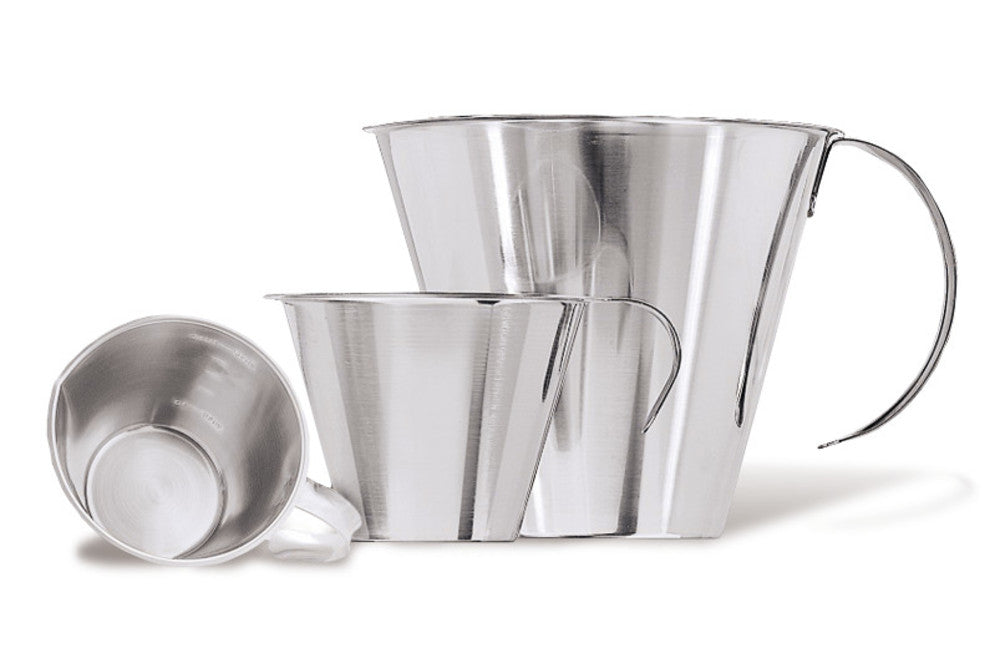 Image of Rotilabo®-measuring beakers with handle, stainl. steel, 100 ml, 1 unit(s) - Luminix Health