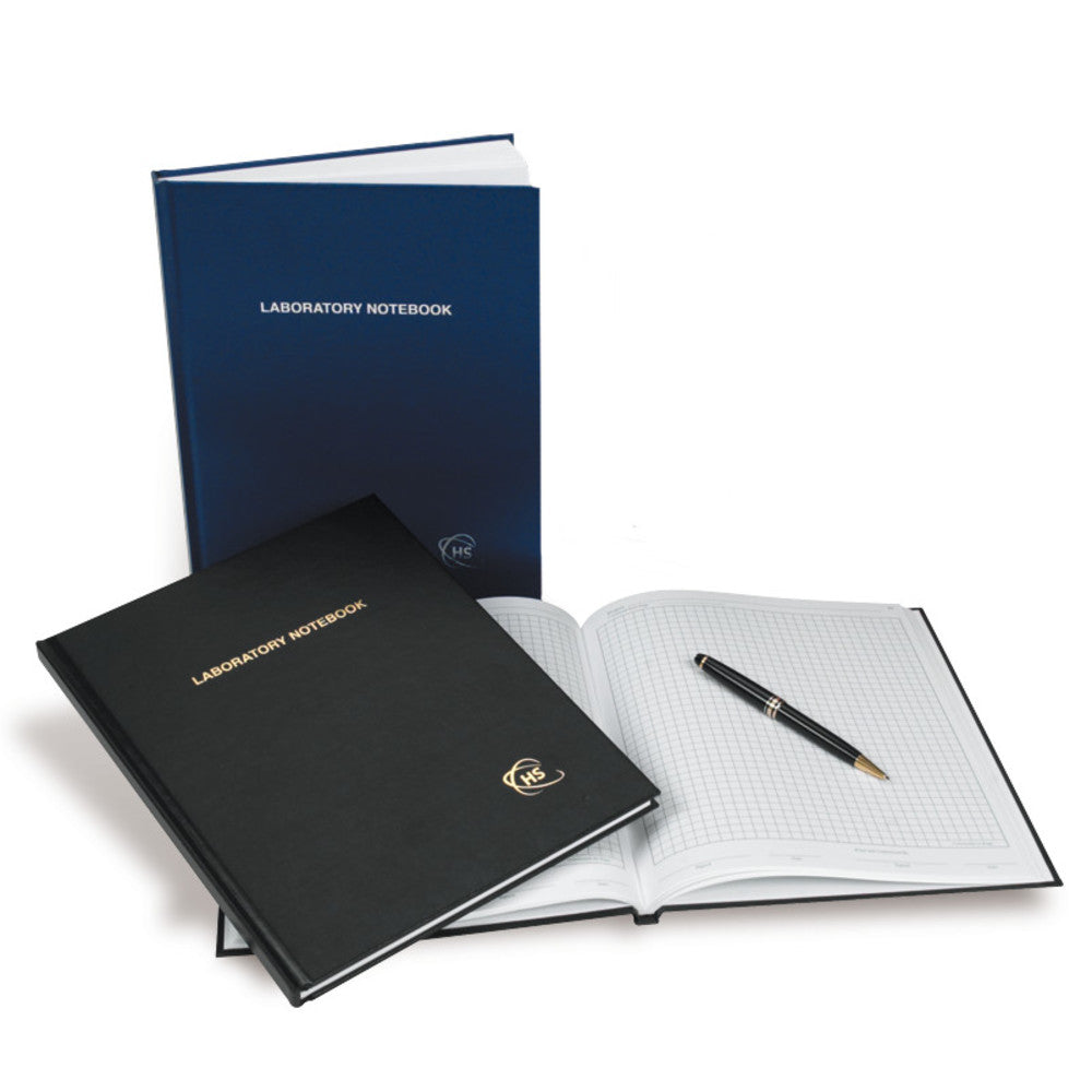 Image of Laboratory notebook, blue, Numbered, acid-free pages, gridded, 1 unit(s) - Luminix Health