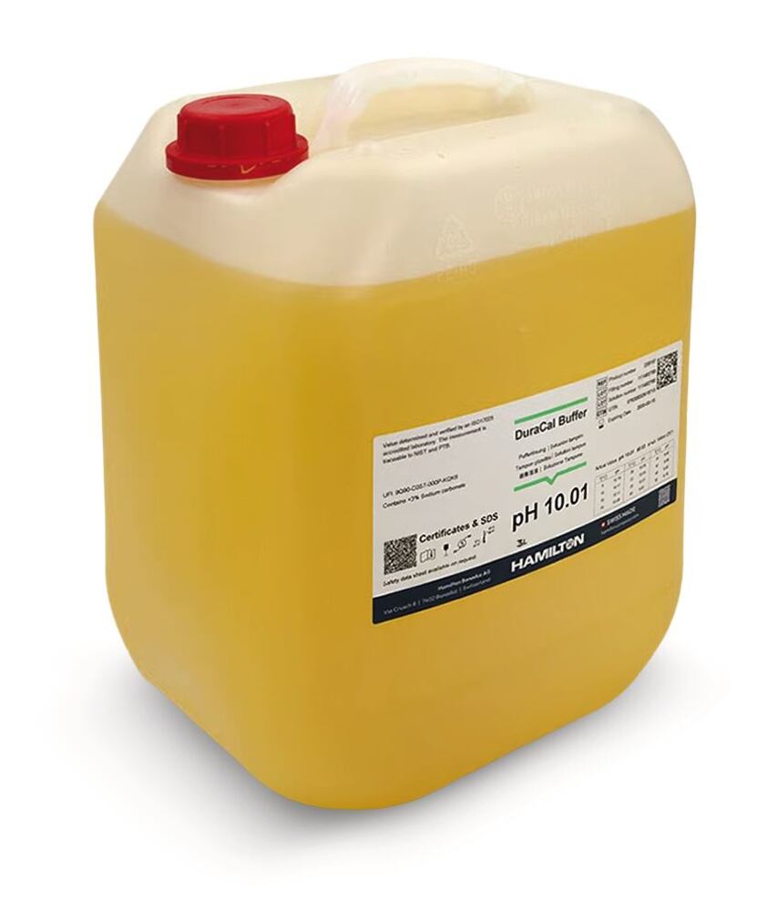 Buffer solution DuraCal pH 10.01 (25 °C) 250 ml, Hamilton, art. 25C1.2