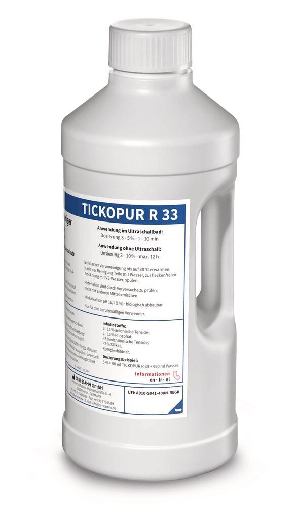 TICKOPUR R 33, ultrasonic cleaner 1 l, Bandelin, art. 2C2U.1