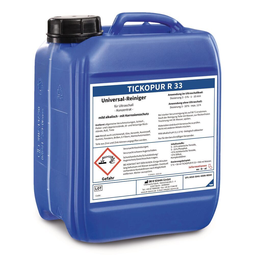 TICKOPUR R 33, ultrasonic cleaner 1 l, Bandelin, art. 2C2U.1