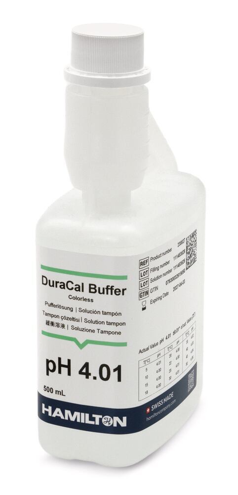 Bufferoplossing DuraCal pH 4.01 (25 °C) 500 ml, Hamilton, art. 33E1.1