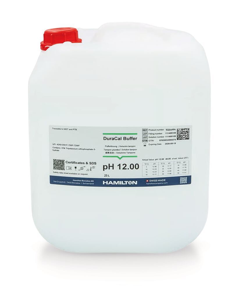 Buffer solution DuraCal pH 12.00 (25 °C) 3 l, Hamilton, art. 33E8.2