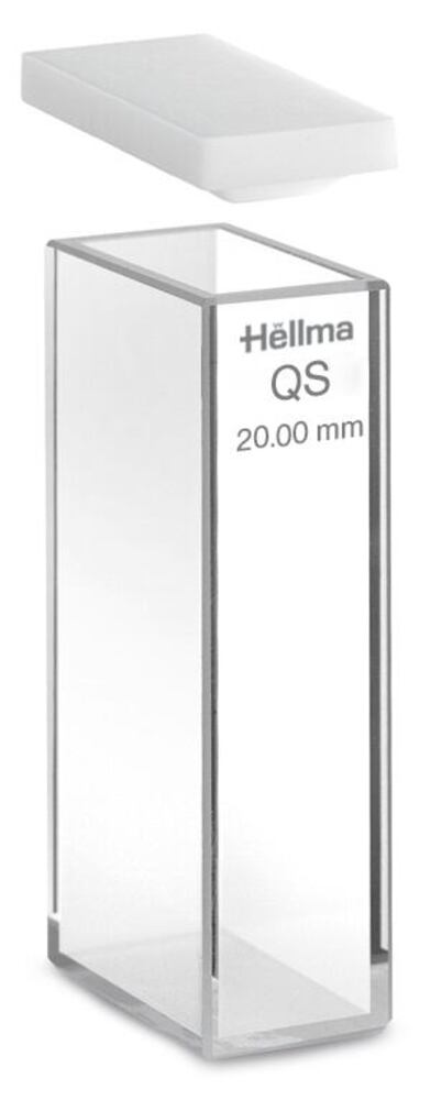 Macro cuvette type 101-QS, 20 × 10 mm path length, High Performance quartz glass 7 ml, Hellma, art. 1012040