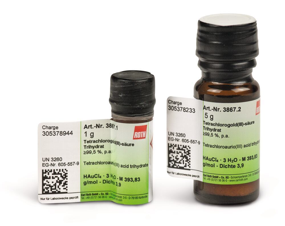 Tetrachloroauric(III) acid trihydrate min. 99,0 %, p.a.