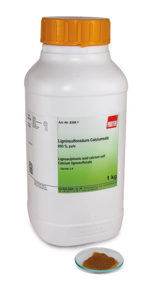 Lignosulfonzuur calciumzout, min. 93 %, poeder, 1 kg, Carl Roth, art. 8208.1