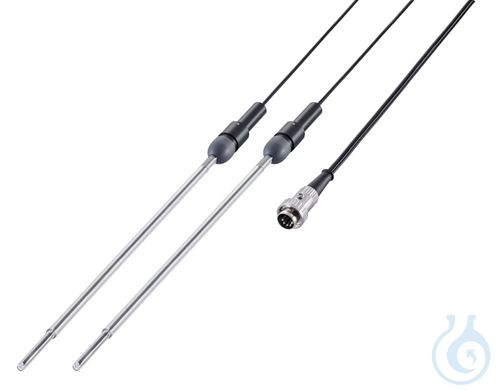 PT 1000.51, Temp. sensor, dual, stn. steel, glass-coated, Ø8 mm, 230 mm