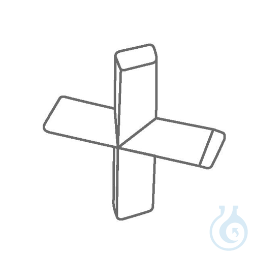 IKAFLON 10 cross, Magnetic stirring bar, cross, 10 x 10 mm