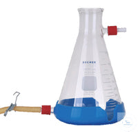Receiver flask 1000 ml with outlet and fixing