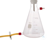 Receiver flask 2000ml with outlet, boros