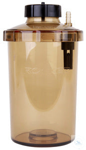 PC waste bottle 1200 ml graduated with overflow