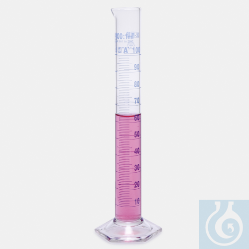 measuring cylinder - tall form - glass base - class A - conformity batch