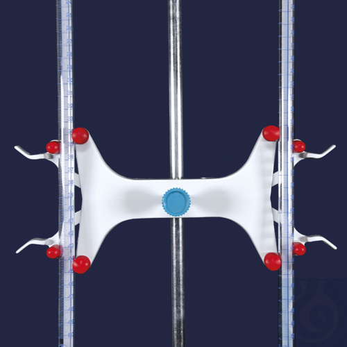 burette clamp - for 2 burettes - steel