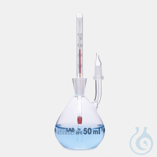density bottle - calibrated - with thermometer - 5 ml