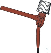 Valve for burettes, amber glass