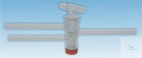Stopcock double bore with hollow plug