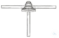 Stopcock, three-way, hollow plug,ST 29,2