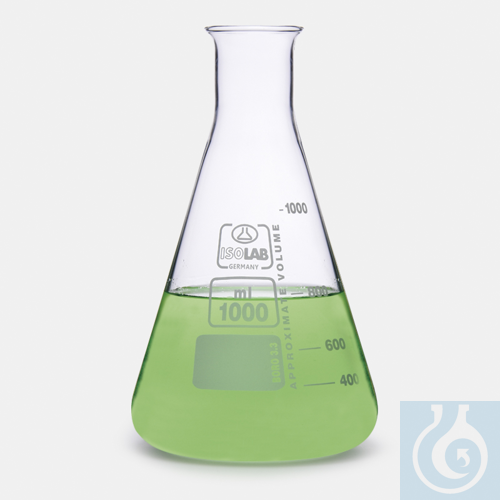 erlenmeyer - glass - clear - narrow neck - 3000 ml