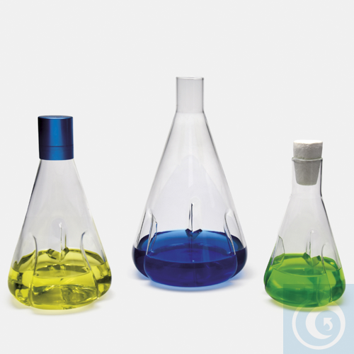 erlenmeyer - glass - baffled - without cap - 1000 ml