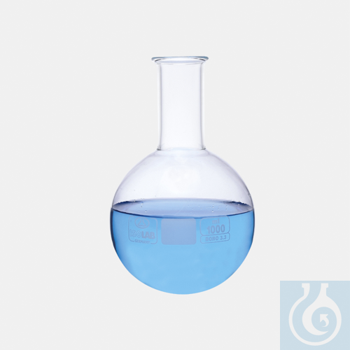 flask - glass - clear - flat bottom - 4000 ml