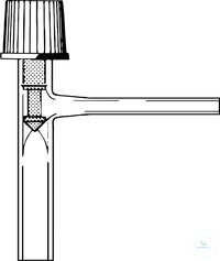 Straight vacuum stopcock PTFE