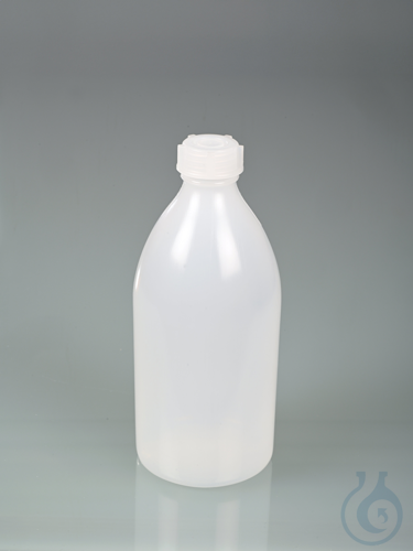 Narrow-necked bio-bottles PE, Green LDPE, 500 ml