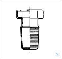 ST-glass stopper, short joint, ST 14/15
