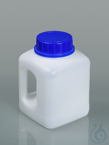 Wide-mouth container w/handle, HDPE, 2300ml, w/cap