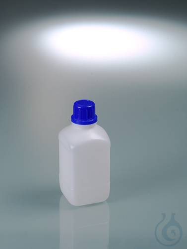 Narrow-necked reagent bottle, HDPE, 500 ml, w/ cap